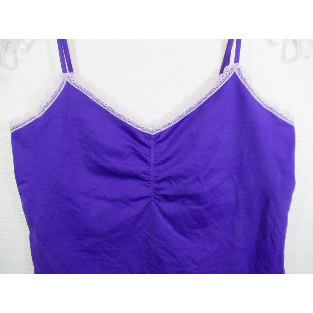 Victoria's Secret Nylon Stretch Camisole Tank Top Women XL Purple Built in Bra - Picture 3 of 6